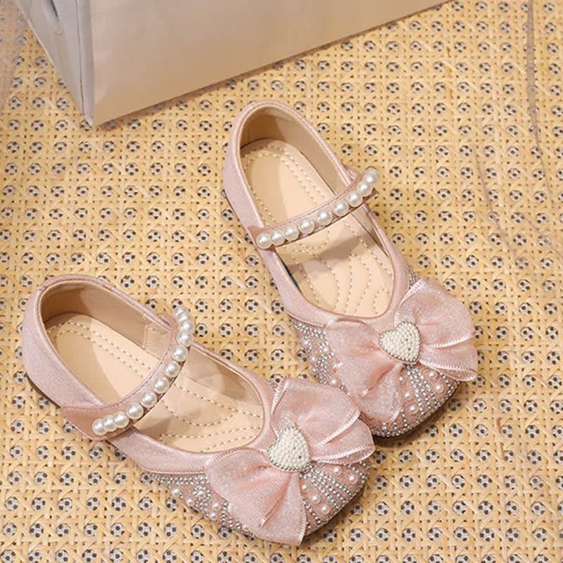 Solid Bow Rhinestones Round Toe Flats  - image 7