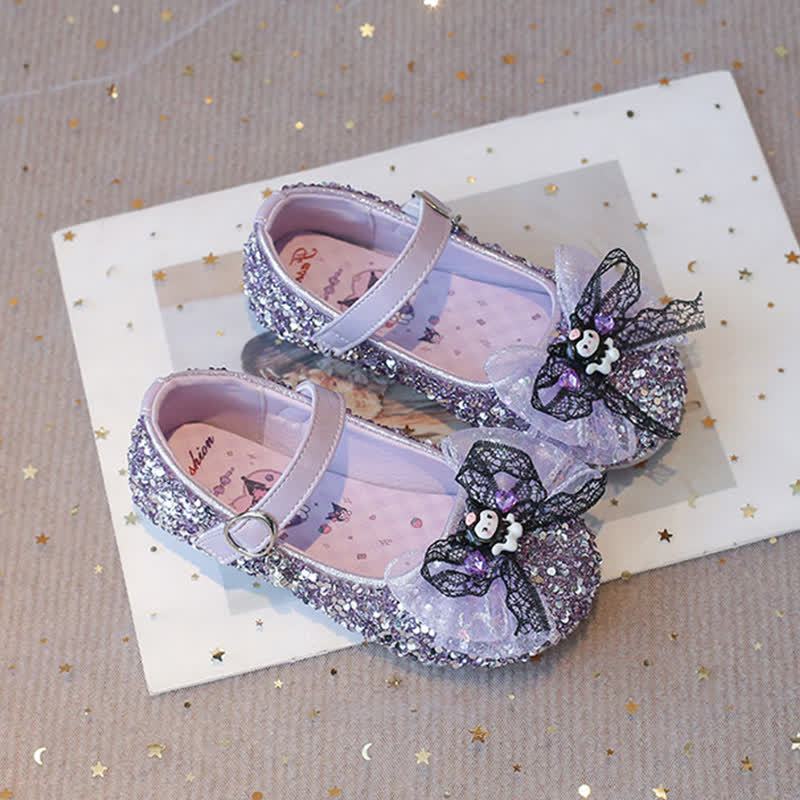 Solid Bow Sequins Round Toe Flats  - image 3