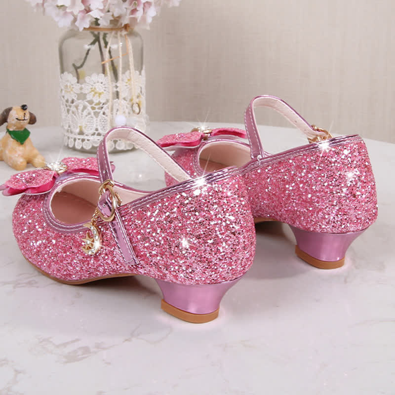 Solid Bow Sequins Round Toe Mary Janes  - image 7