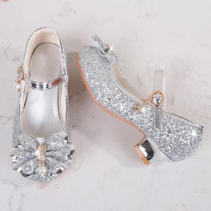Solid Bow Sequins Round Toe Mary Janes  - image 9