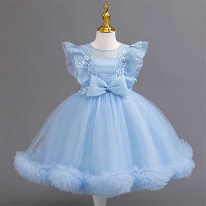 Organza Lace Bow Sleeveless Midi Dresses - image 3