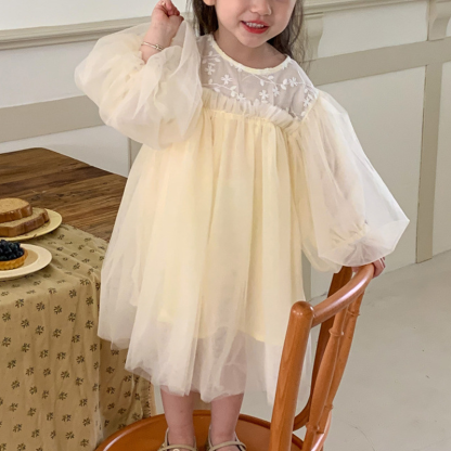 Mesh Split Joint Long Sleeve Maxi Dresses - image 6