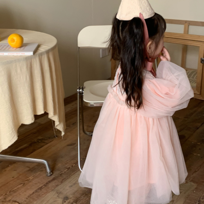 Mesh Split Joint Long Sleeve Maxi Dresses - image 11