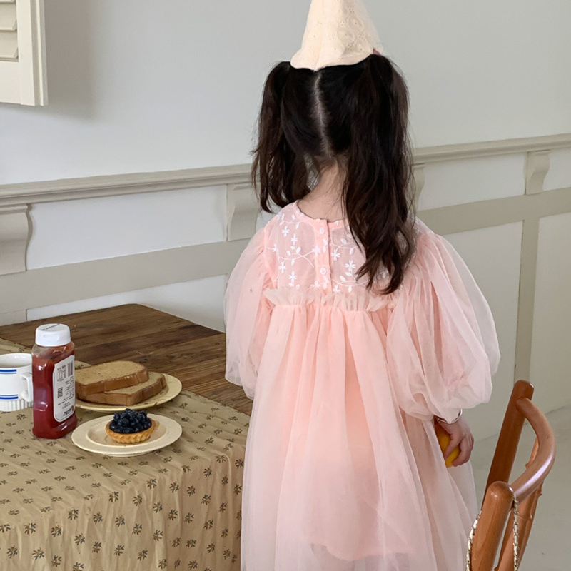 Mesh Split Joint Long Sleeve Maxi Dresses - image 12