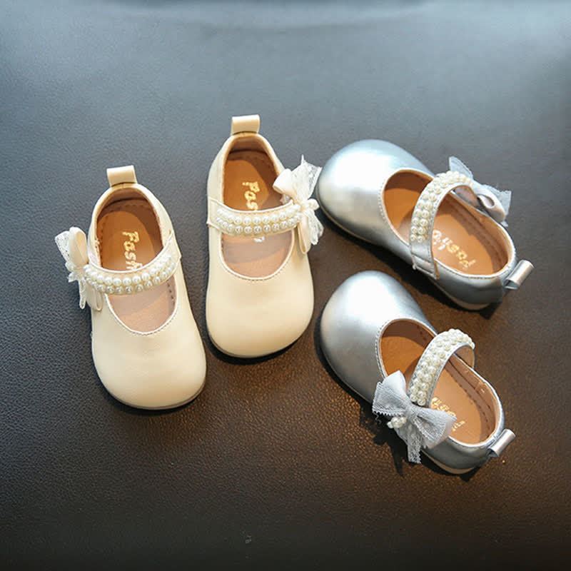 Solid Pearl Ballet Round Toe Flats - image 1
