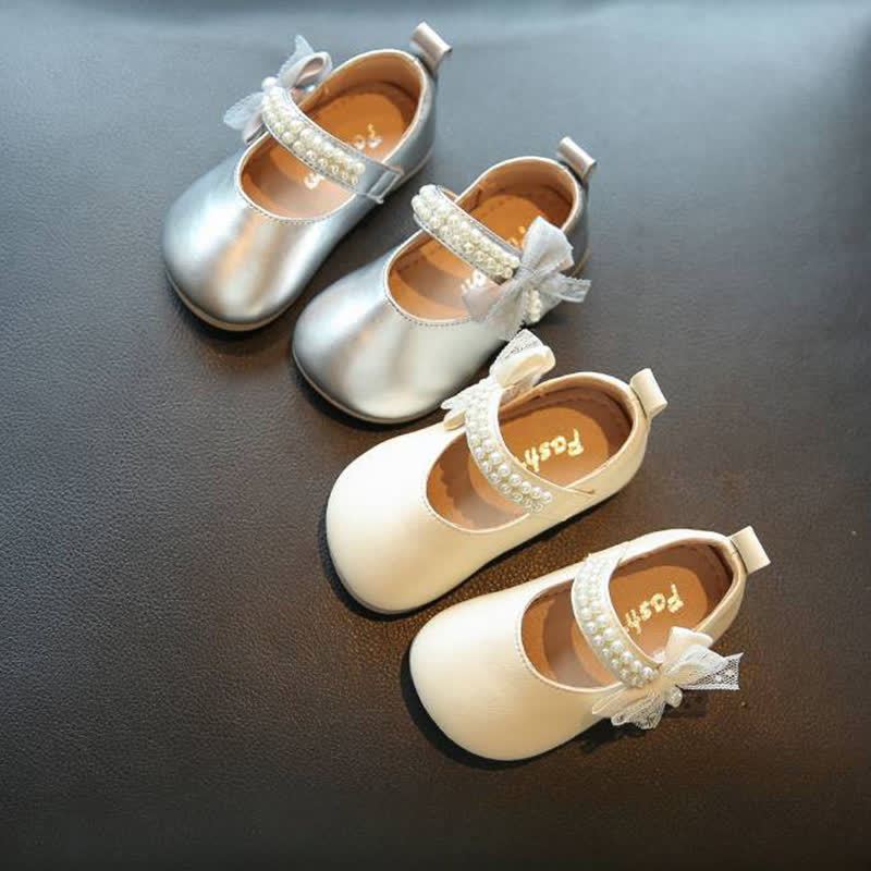 Solid Pearl Ballet Round Toe Flats - image 2