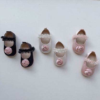 Solid Rosette Ballet Round Toe Flats - image 1