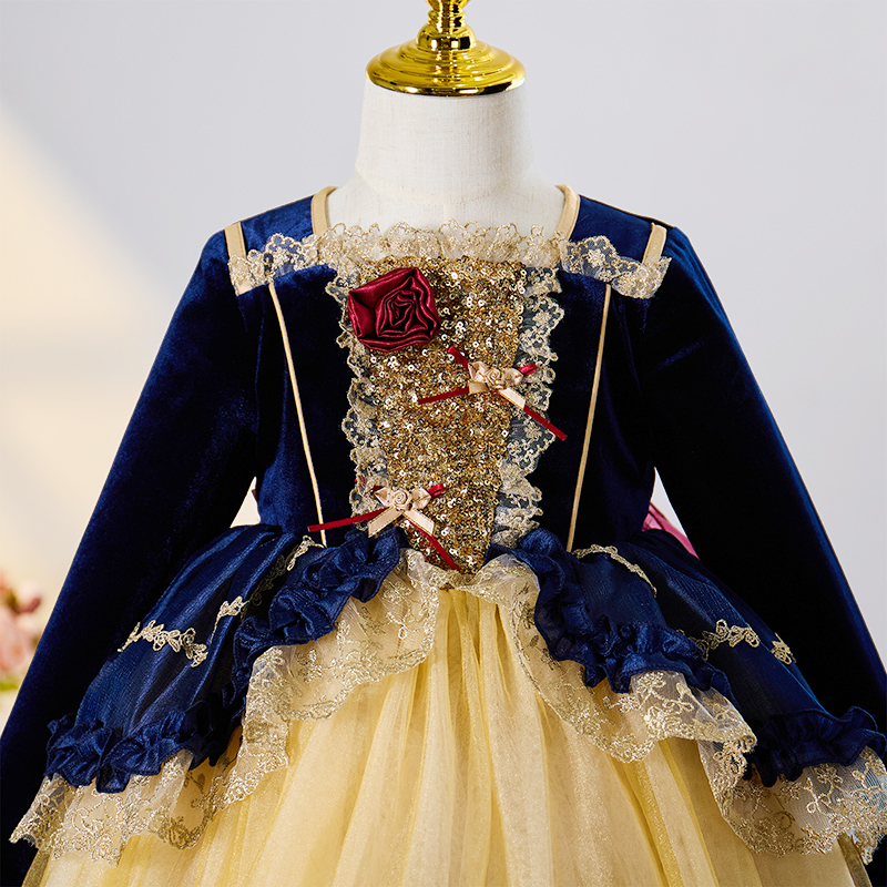 Velvet Folds Long Sleeve Midi Dresses - image 3