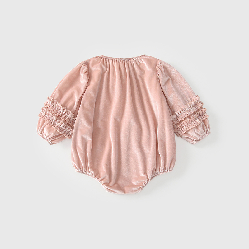 [Archive Sale] Velvet Bow Long Sleeve Regular Bodysuit - image 2