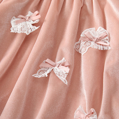 [Archive Sale] Velvet Bow Long Sleeve Regular Bodysuit - image 4