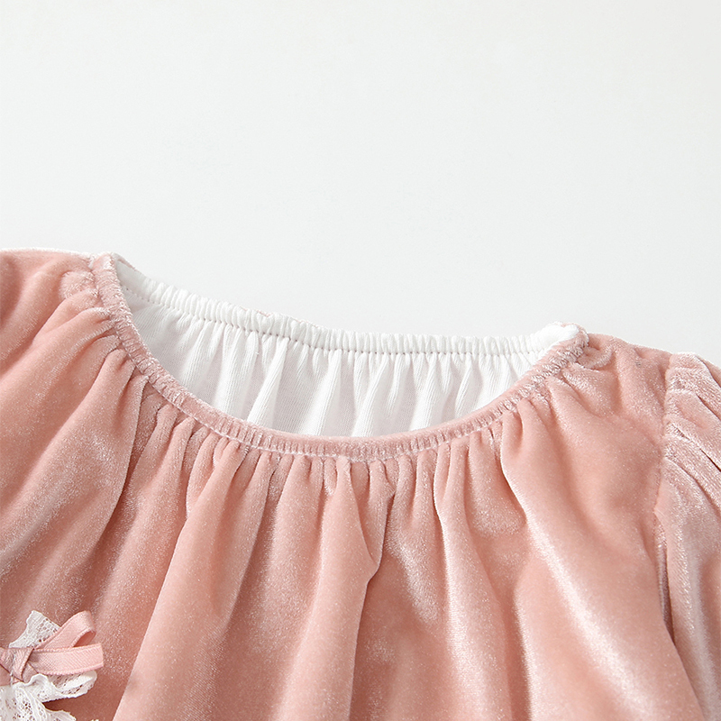 [Archive Sale] Velvet Bow Long Sleeve Regular Bodysuit - image 3