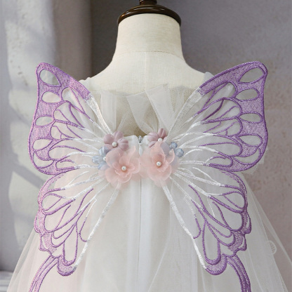 Mesh Rosette Sleeveless Mid-long Dresses - image 6