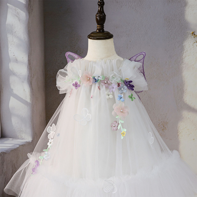 Mesh Rosette Sleeveless Mid-long Dresses - image 2