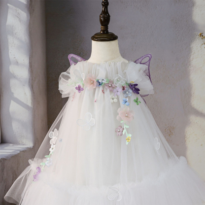 Mesh Rosette Sleeveless Mid-long Dresses - image 2