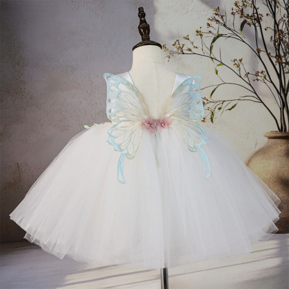 Mesh Rosette Sleeveless Mid-long Dresses - image 2