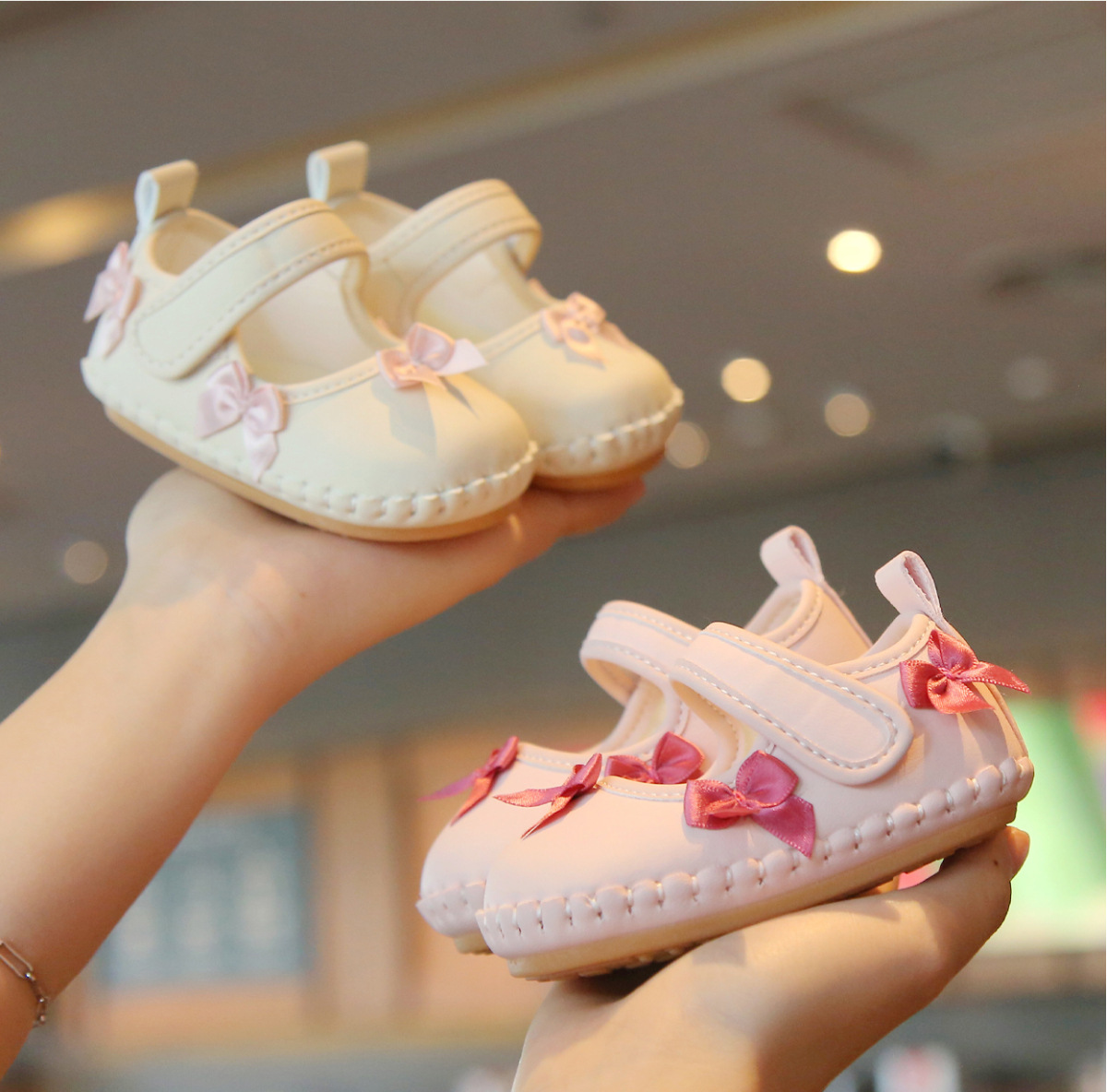Solid Bow Round Toe Flats - image 1