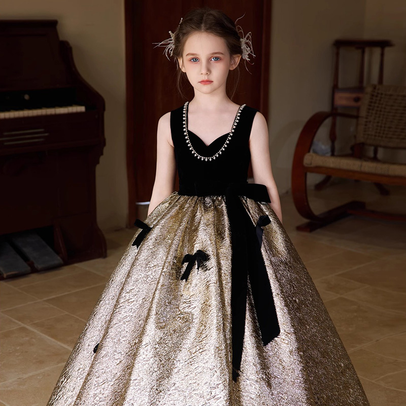 Velvet Bow Sleeveless Maxi Dresses - image 2