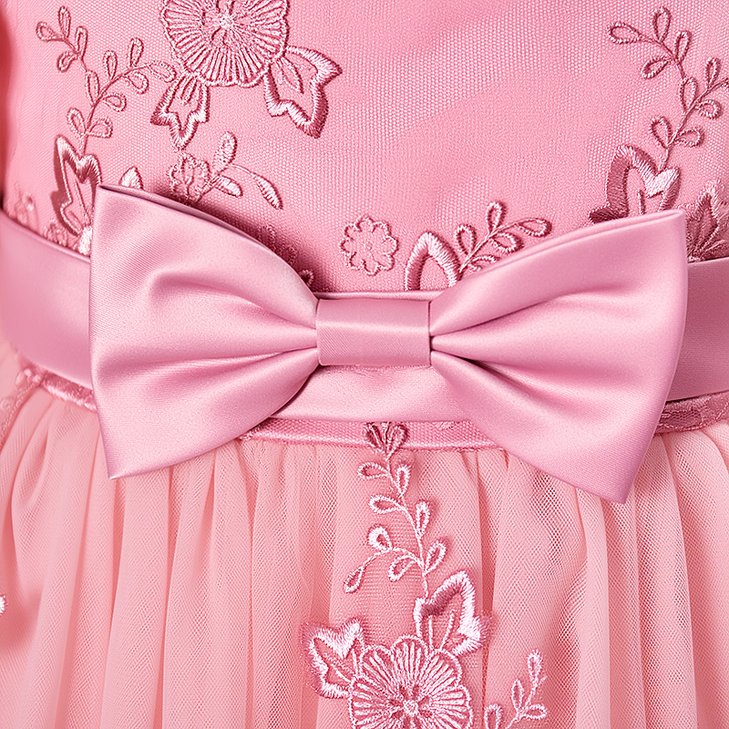 Mesh Bow Lace Short Sleeve Maxi Dresses - image 7