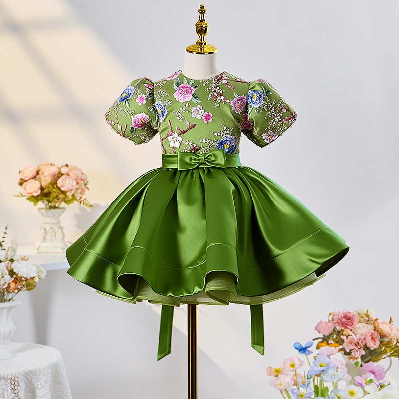 green midi dress summer Green Printed V-Neck Short Sleeve Midi Dress – AX Paris main image 1