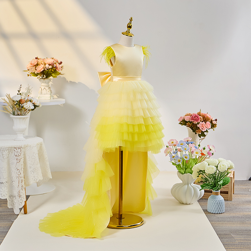 Mesh Folds Feather-trimmed Sleeveless Maxi Dresses - image 2