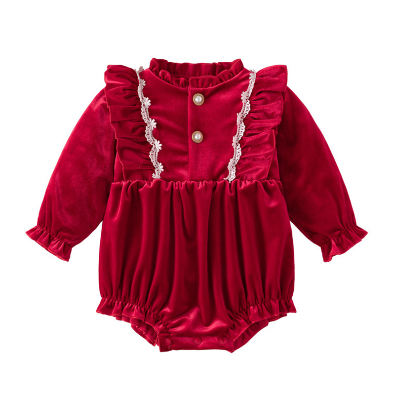 [Archive Sale] Velvet With Hat Long Sleeve Crop Bodysuit - image 2