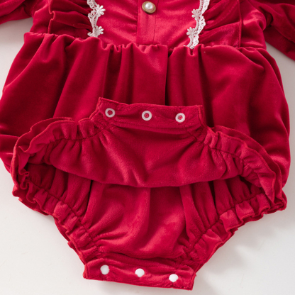 [Archive Sale] Velvet With Hat Long Sleeve Crop Bodysuit - image 8