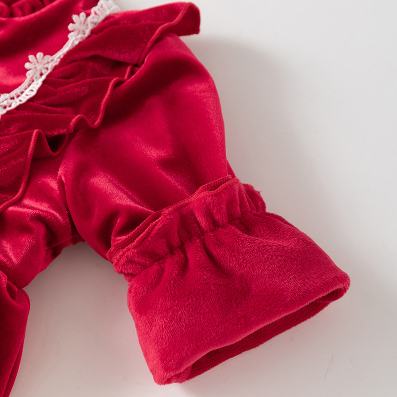 [Archive Sale] Velvet With Hat Long Sleeve Crop Bodysuit - image 7