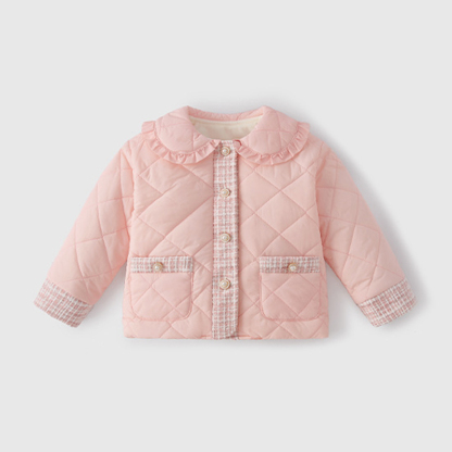 [Archive Sale] Nylon Stitching Lace Long Sleeve Regular Outerwear - Pink - 4-5Y【110cm】 - image 1