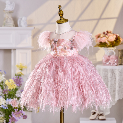 Chemical Fiber Blend Split Joint Cap Sleeves Midi Dresses - image 2