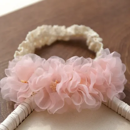 Solid Rosette Hairband - Pink - image 1