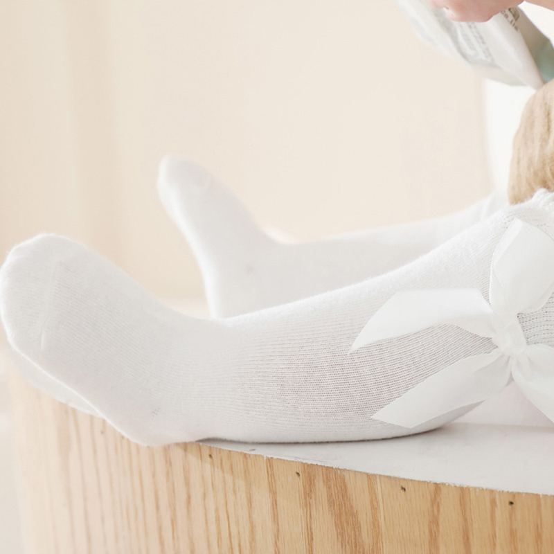 100% Cotton Solid With Bow Socks - image 27