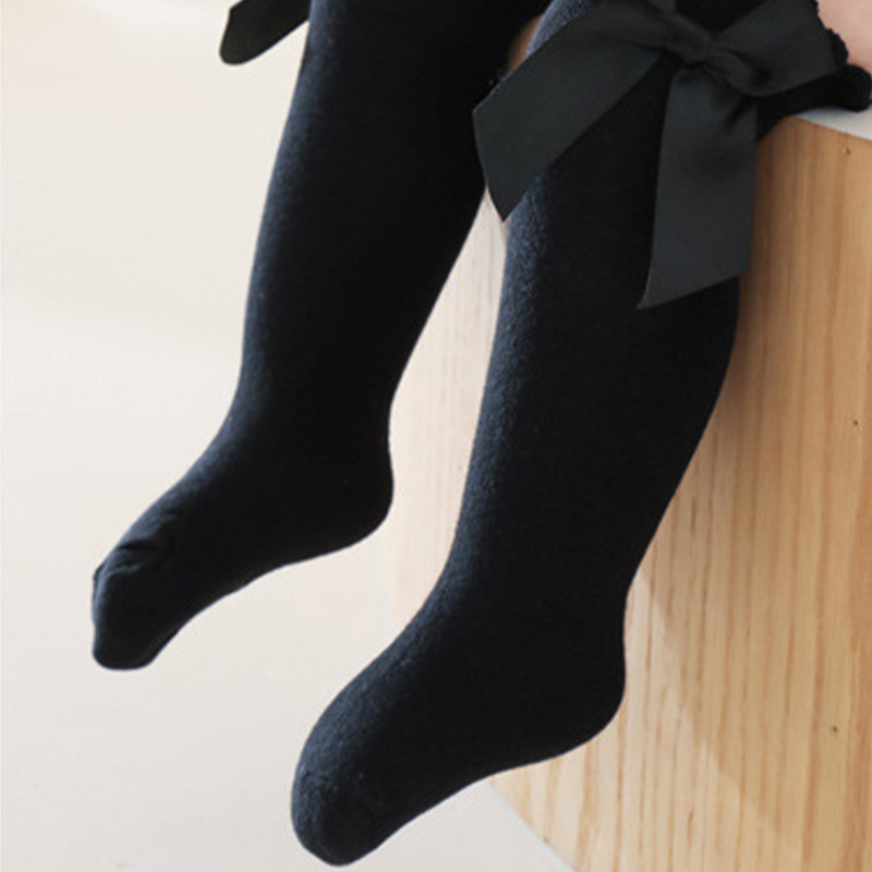 100% Cotton Solid With Bow Socks - image 18