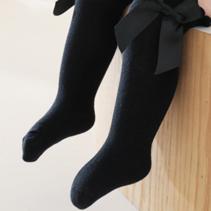 100% Cotton Solid With Bow Socks - image 18