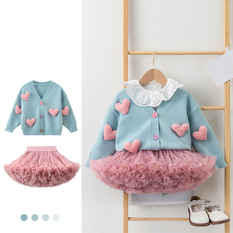 Knitwear Rosette Long Sleeve Midi Two-piece Set - image 1