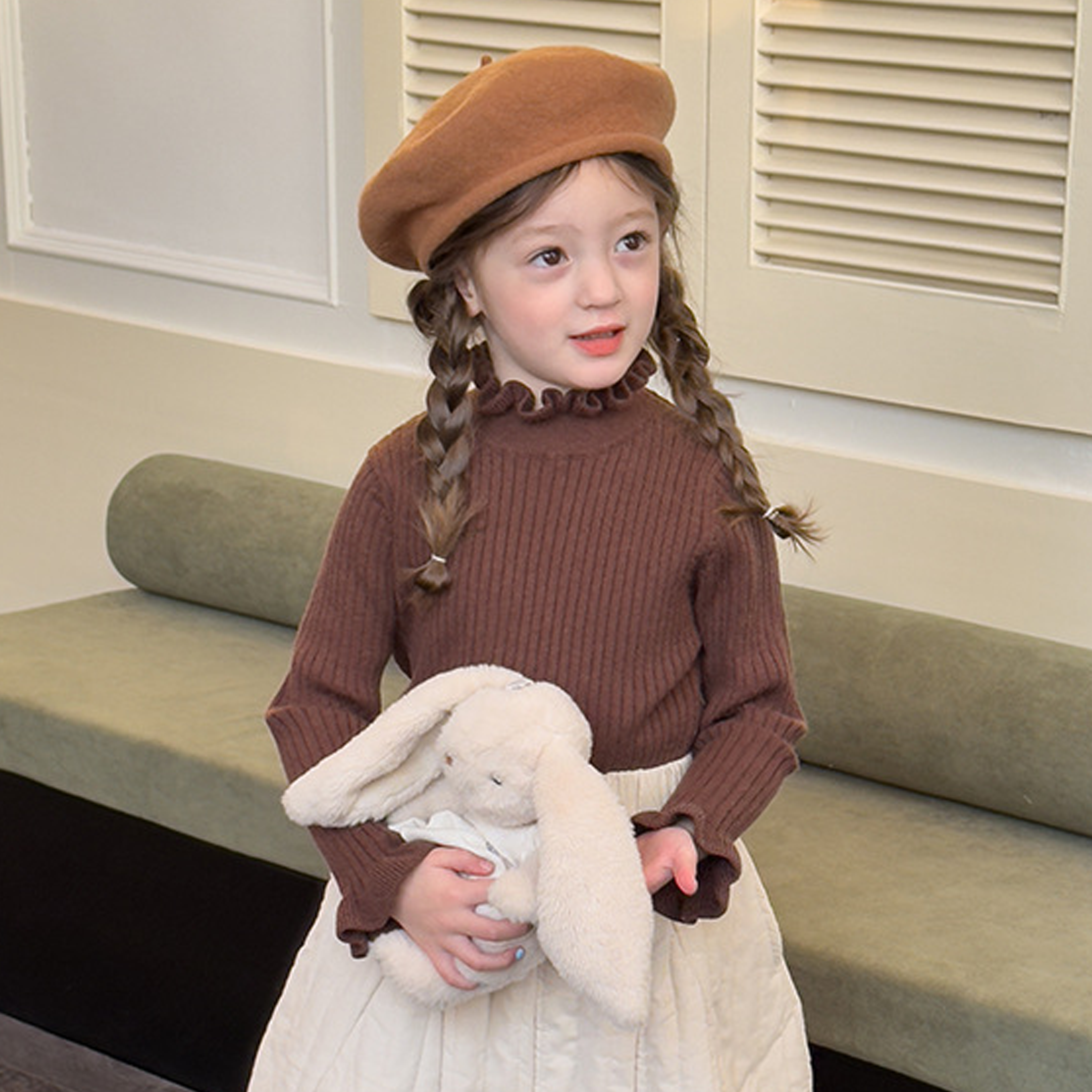 Acrylic Long Sleeve Regular Tops - image 27