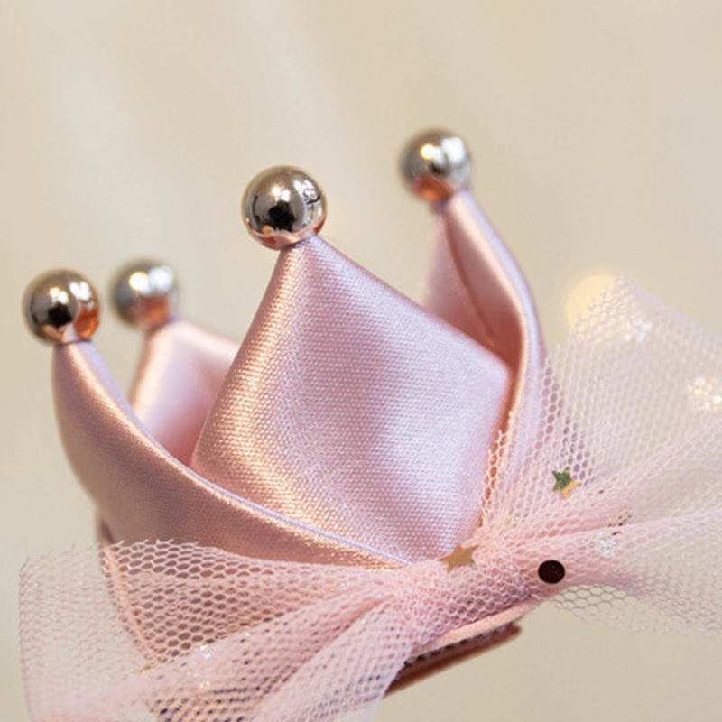 Color-block With Sequins Barrette - Pink Clip - image 1