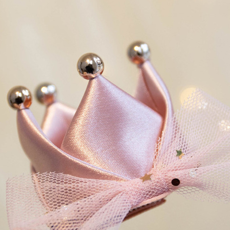 Color-block With Sequins Barrette - Pink Clip - image 1