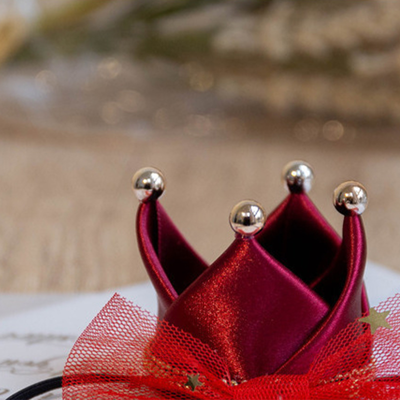 Color-block With Sequins Barrette - Red Hairband - image 7