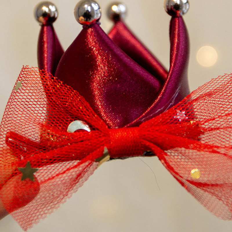 Color-block With Sequins Barrette - Red Clip - image 6