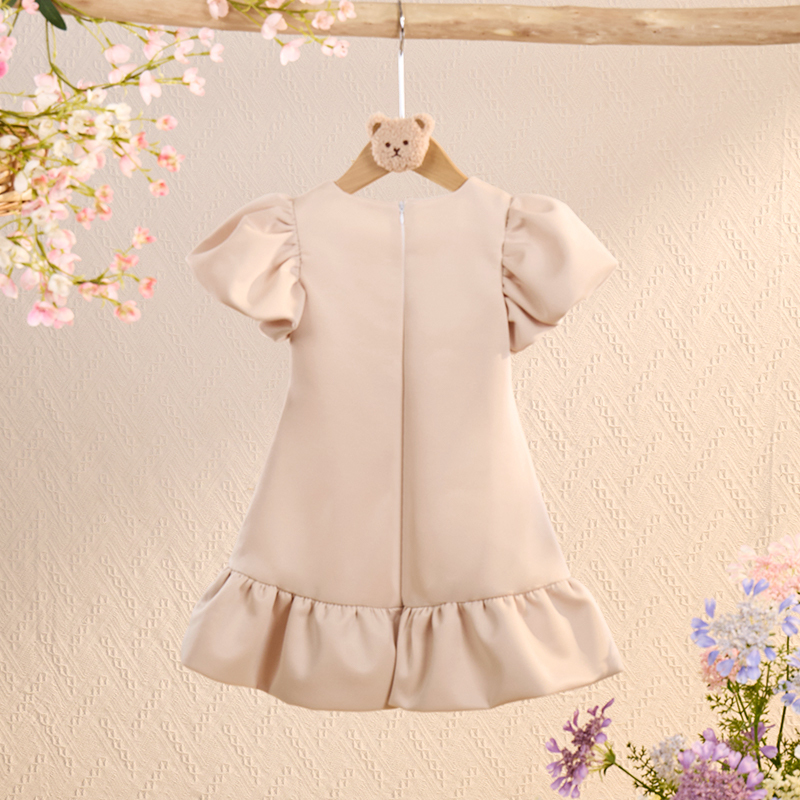 Air Layer Three-dimensional Decoration Short Sleeves Midi Dresses - image 2