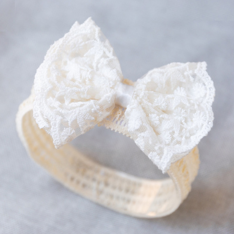 Solid With Embroidery Hairband - White - image 1