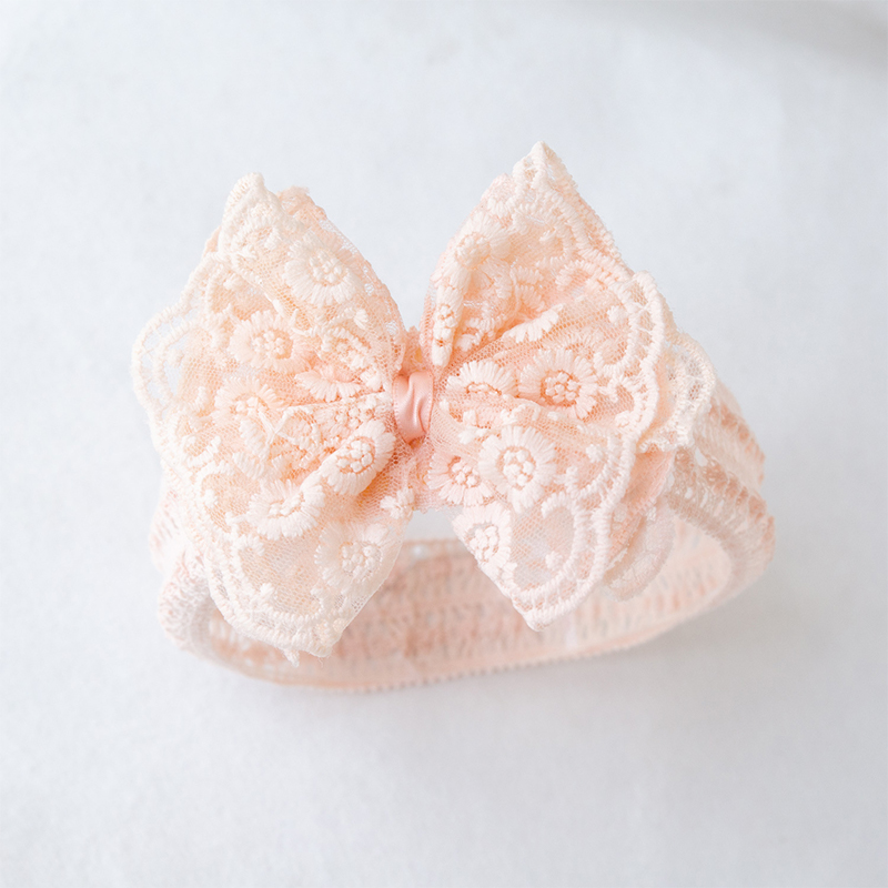 Solid With Embroidery Hairband - Pink - image 5