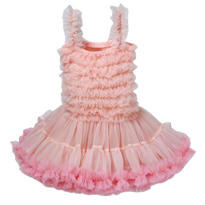 Mesh Ballet Sleeveless Shorts Dresses - Gradient Pink - 5Y - image 5