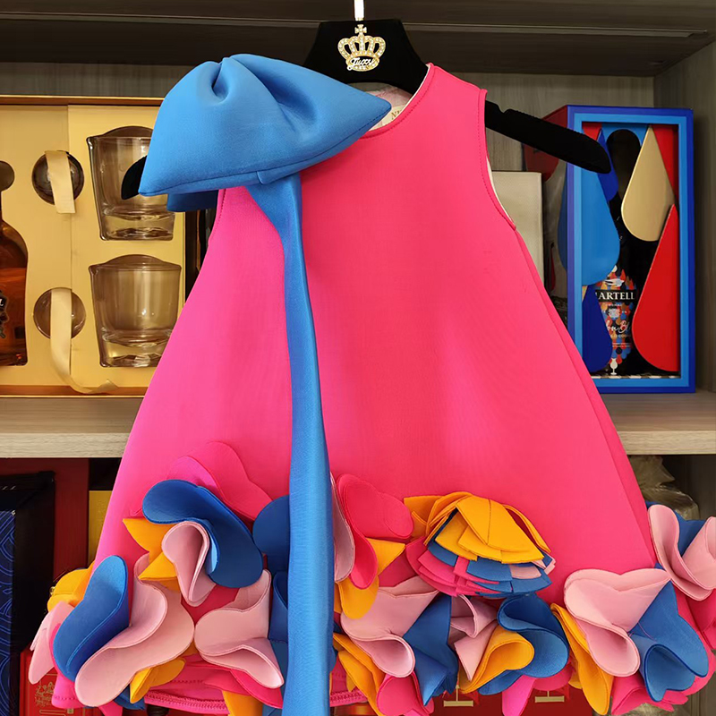 SCUBA KNIT Bow Sleeveless Midi Dresses - image 6