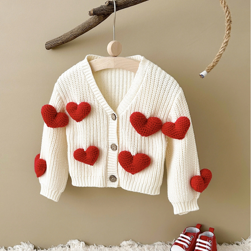 Knitwear Heart Long Sleeve Regular Outerwear - image 9