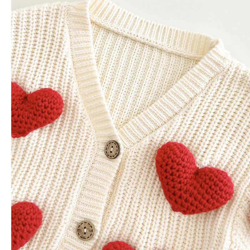 Knitwear Heart Long Sleeve Regular Outerwear - image 12