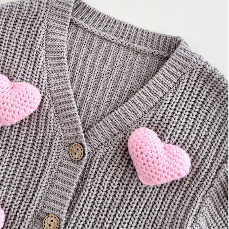 Knitwear Heart Long Sleeve Regular Outerwear - image 20