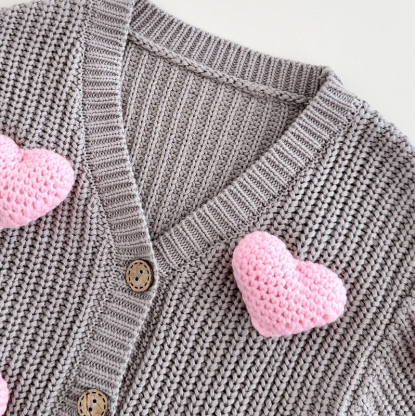 Knitwear Heart Long Sleeve Regular Outerwear - image 20