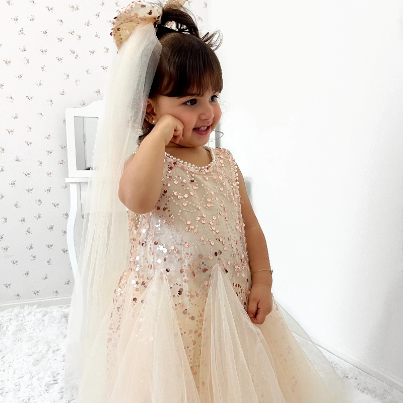 Mesh Sequins Folds Sleeveless Midi Dresses - image 2