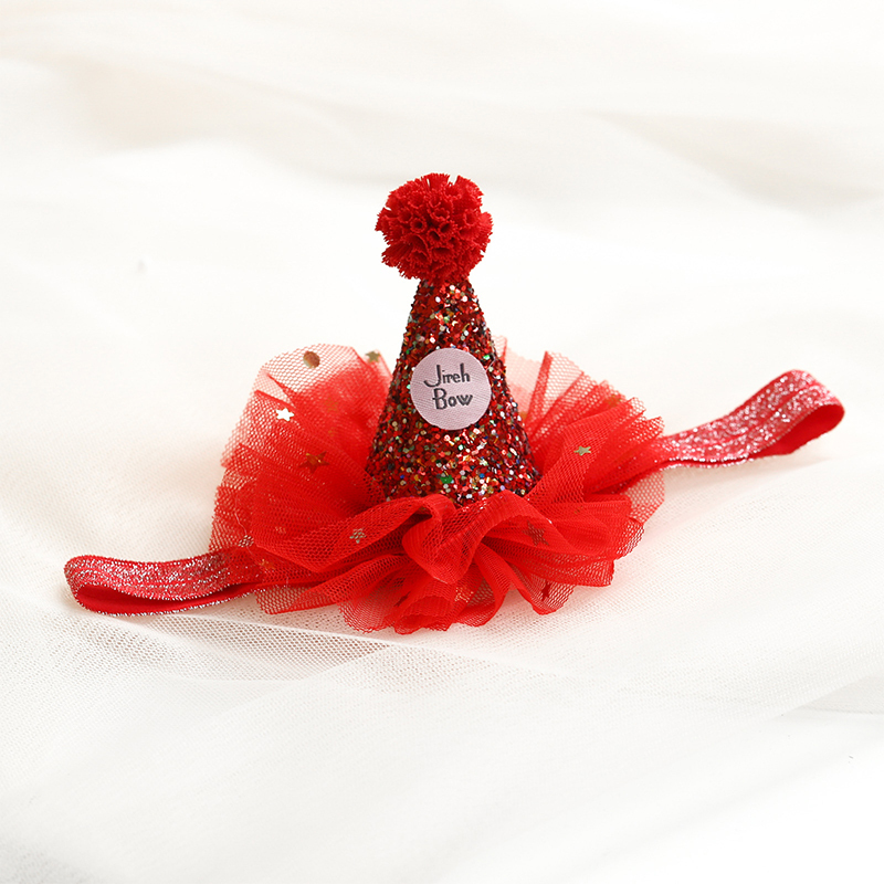 Color-block With Sequins Hairband - Headband - Red - image 9